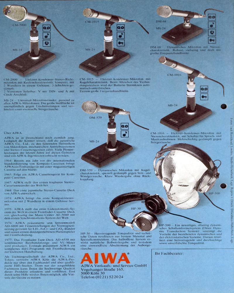AIWA Microphone range
