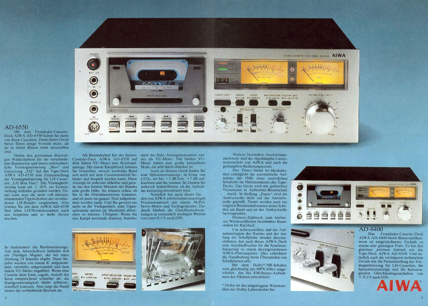 AIWA AD-6550 cassette deck