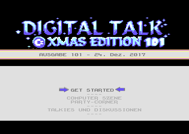 Digital Talk 101 menu screen