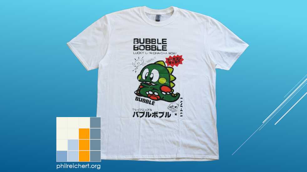 Vintage Bubble Bobble t shirt design