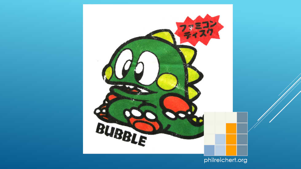 Bubble bobble t shirt monster detail